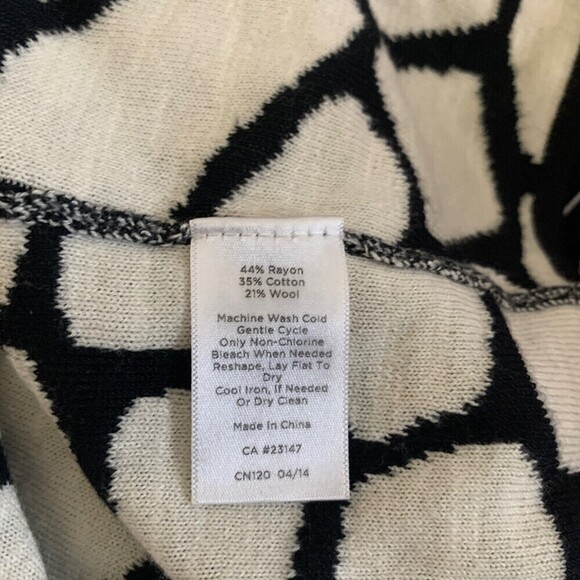 Talbots Womens Plus Size 1X Multicolor Print Rayon Wool Blend Sweater Dress - Picture 5 of 6